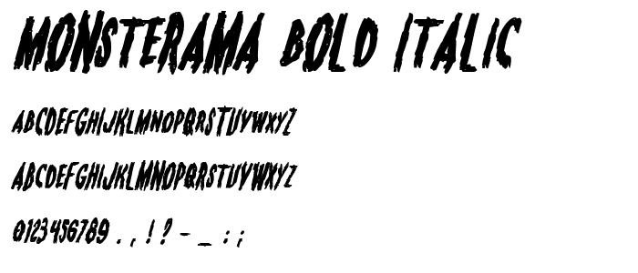 Monsterama Bold Italic font